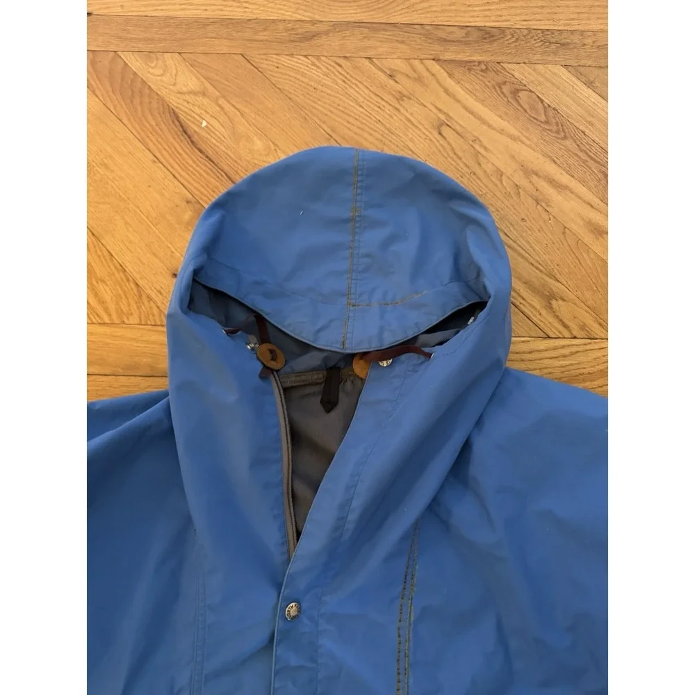 Vintage The North Face Blue Jacket gore tex Brown Label Mens Large Zipper Broken